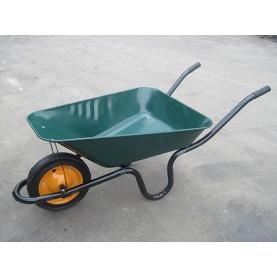 Hot selling WB6400 pneumatic tyre 0.6mm Steel galvanized Tray Garden Tools Wheelbarrow