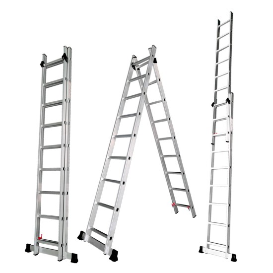 3.8m/4m/4.4m/5m/5.8m/6.2m Lidl Aluminum Ladder Telescopic Extension Retractable Folding Stairs Ladder