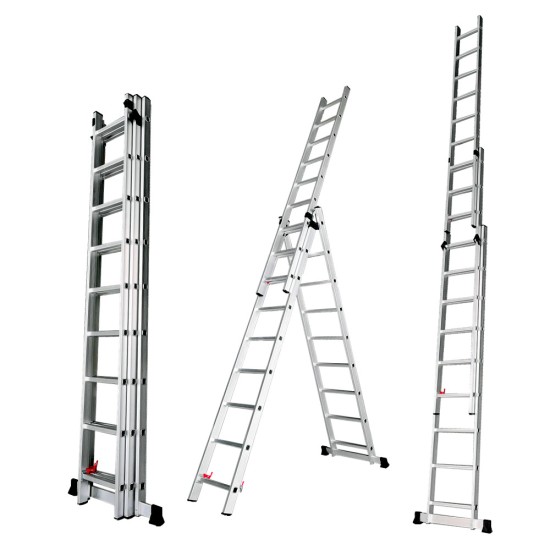 3.8m/4m/4.4m/5m/5.8m/6.2m Lidl Aluminum Ladder Telescopic Extension Retractable Folding Stairs Ladder