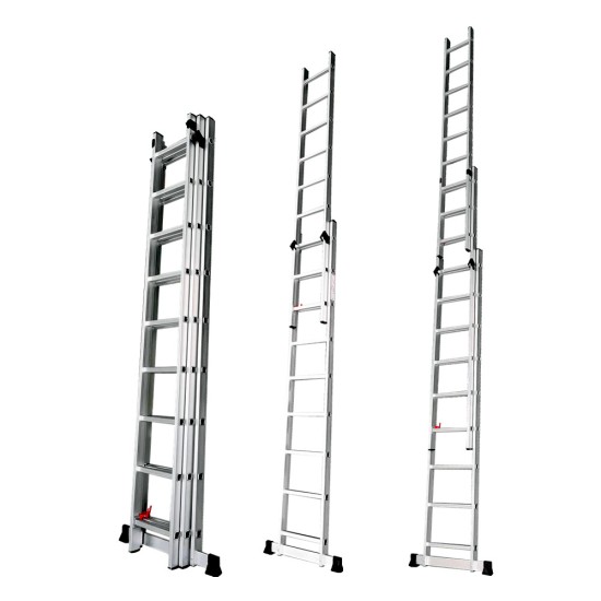 3.8m/4m/4.4m/5m/5.8m/6.2m Lidl Aluminum Ladder Telescopic Extension Retractable Folding Stairs Ladder