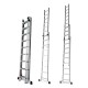 3.8m/4m/4.4m/5m/5.8m/6.2m Lidl Aluminum Ladder Telescopic Extension Retractable Folding Stairs Ladder