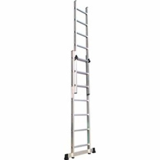 150kg Load Capacity 2.3M Compact Extension Ladder Adjustable Folding Ladders with Non Slip Feet