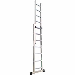 2.6m Combination Agility Attic Portable Extension Vertical Multipurpose Aluminum 4 Folding Step Telescopic Flexible Ladder