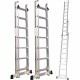 Portable Foldable gold aluminium ladder telescopic extension ladder