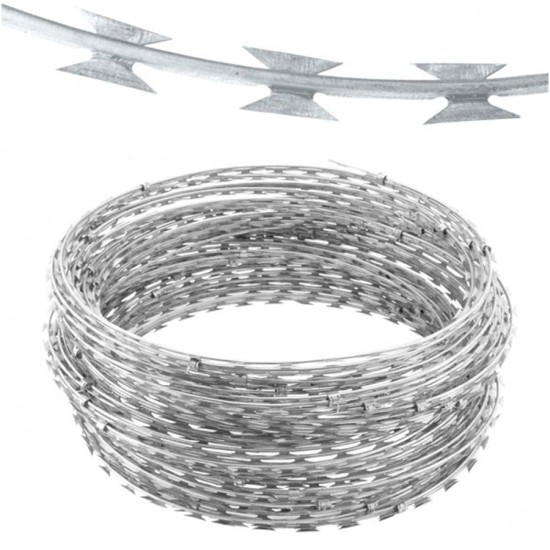 Real Factory Low Price Stainless Steel SS 304 Razor Wire / Galvanized Concertina Wire / BTO-22 CBT-65 Razor Barbed Wire